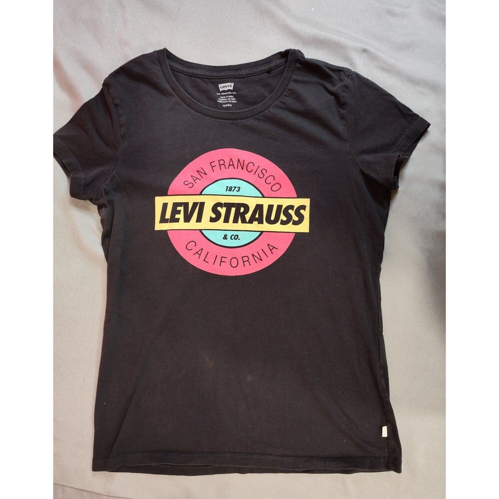 Women's Levi's Retro Graphic Short Sleeve T-shirt Black Small